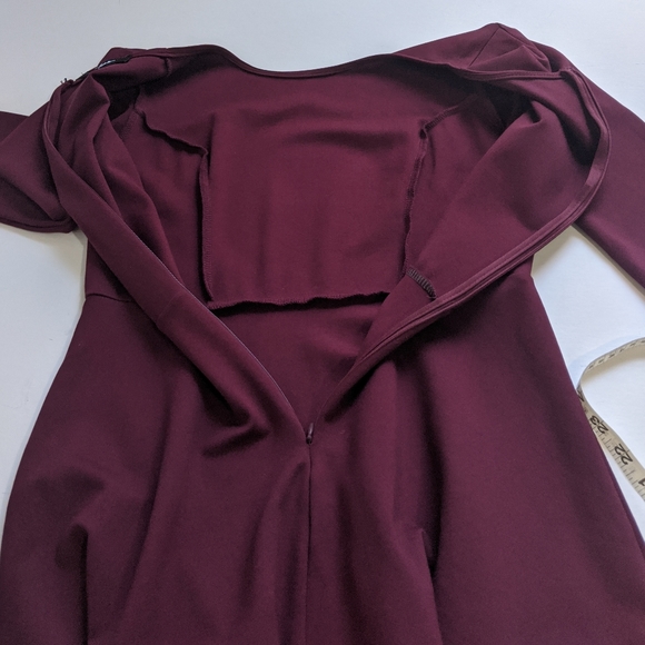 Lulu's Cumulonimbus Clouds Burgundy Skater Dress - Picture 4 of 7